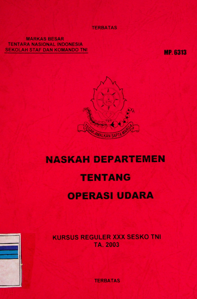 NASKAH DEPARTEMEN TENTANG OPERASI UDARA
